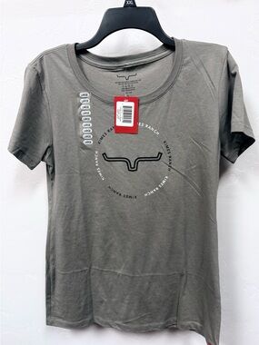 Kimes Ranch grey Short Sleeve Tee with Horn Logo